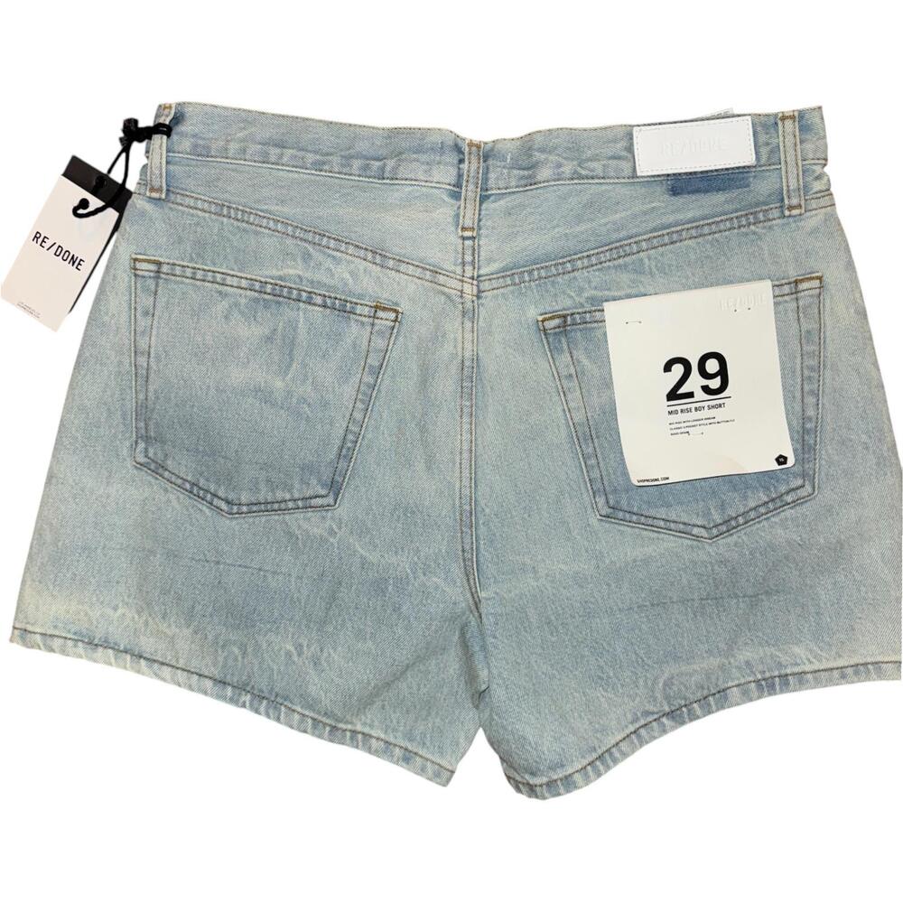 NWT Re/Done Mid-Rise Boy Denim Short Size 29 in Ranch Water Wash - Picture 5 of 6